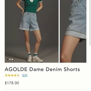 Agolde dame denim shorts size 28 color tension. Excellent used condition